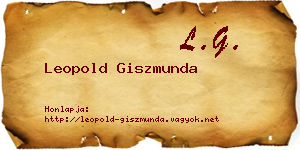 Leopold Giszmunda névjegykártya